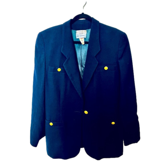 Stunning pure virgin wool navy blazer from Holt Renfrew! - Picture 1 of 10